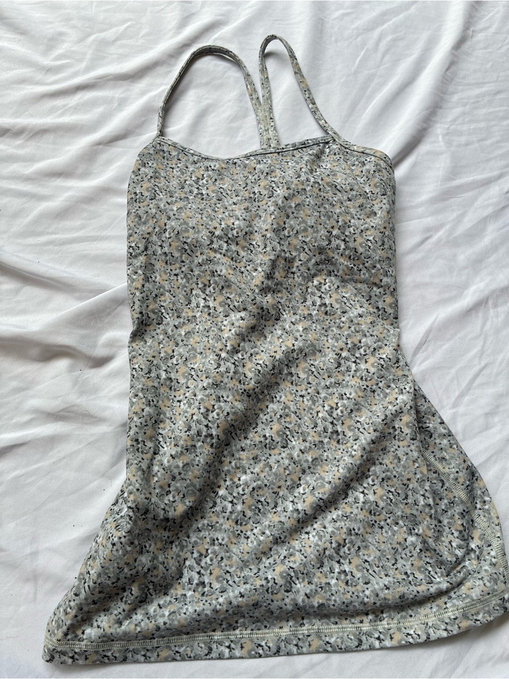 LULULEMON Floral Print Spaghetti Strap top built in bra